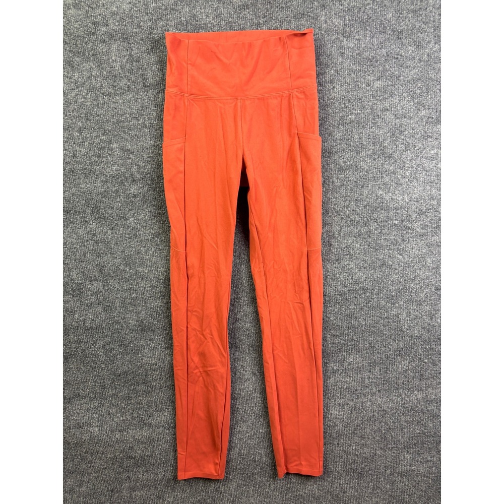 REI Co-op Leggings Women XS Orange High Rise Side Pocket Activewear‎